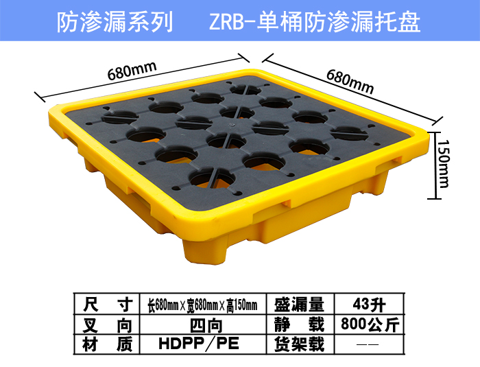 單桶防滲漏托盤參數(shù)圖
